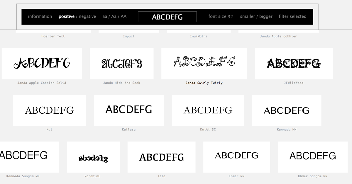 choosing fonts