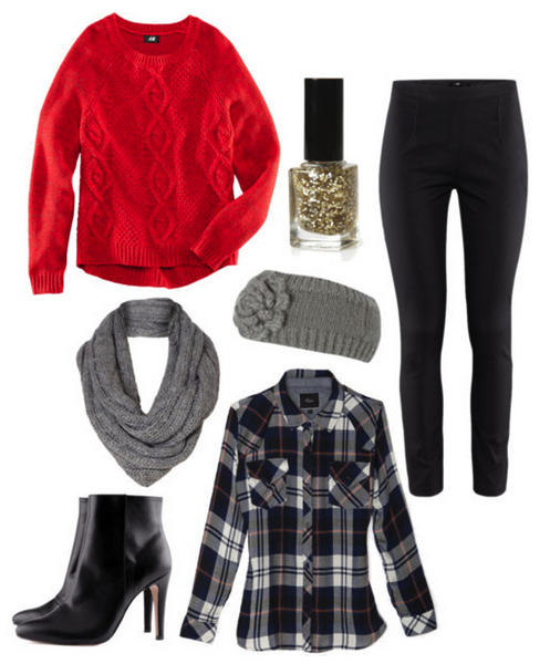 Black and red plaid