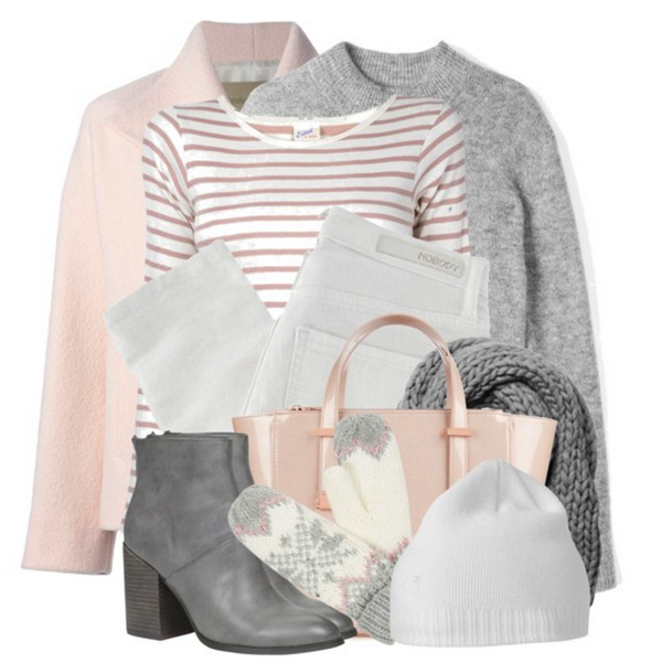 Pink and gray outfit