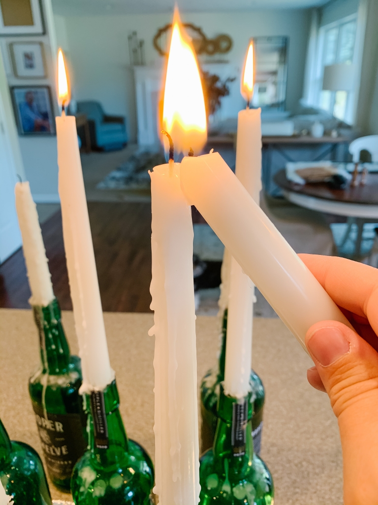 how to melt candles in bottles